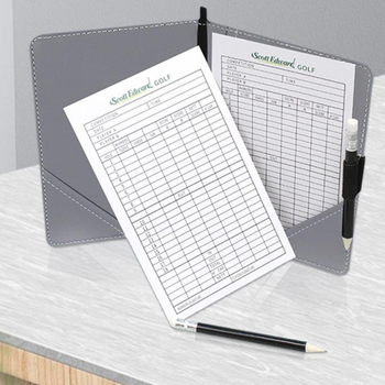 Σετ καρτών σκοραρίσματος για είδη γκολφ, αξεσουάρ εκτός γηπέδου γκολφ, γκρι, μαύρο μπουφάν σκοραρίσματος