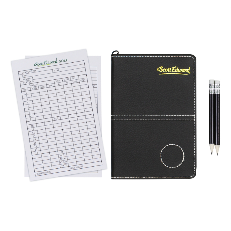 Golf kellékek pontozókártya-készlet golf pályán kívüli kiegészítők golf szürke fekete pontozókabát