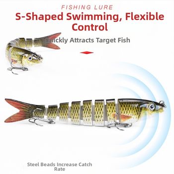 Многосекционна Luya стръв 8-секционна риба сладководна стръв за морски риболов 13,5 см потопена стръв за далечен удар фалшива стръв Luya многосекционна стръв