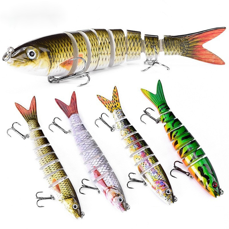 Daugiasluoksnis „Luya“ masalas, 8 sekcijų masalas gėlavandenei žuviai, jūrinei žūklei, 13,5 cm panardintas masalas, netikras masalas, daugiasluoksnis „Luya“ masalas.