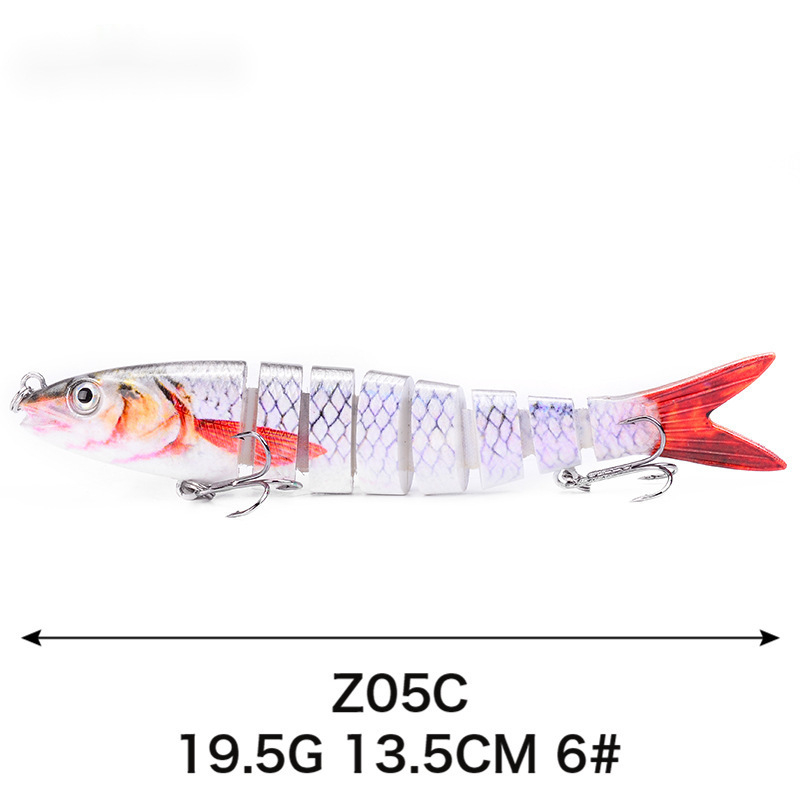 Daugiasluoksnis „Luya“ masalas, 8 sekcijų masalas gėlavandenei žuviai, jūrinei žūklei, 13,5 cm panardintas masalas, netikras masalas, daugiasluoksnis „Luya“ masalas.