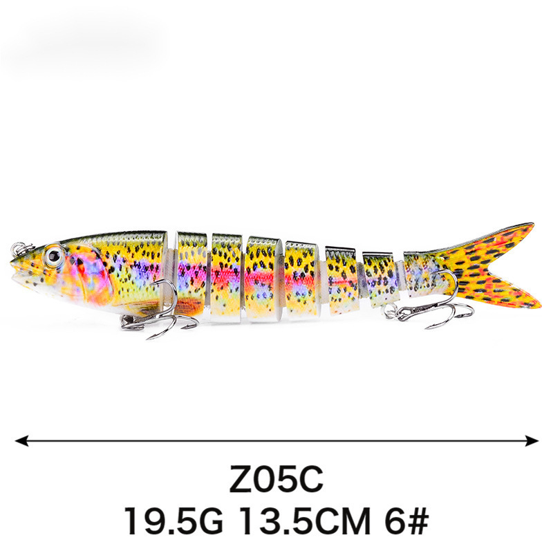 Daugiasluoksnis „Luya“ masalas, 8 sekcijų masalas gėlavandenei žuviai, jūrinei žūklei, 13,5 cm panardintas masalas, netikras masalas, daugiasluoksnis „Luya“ masalas.