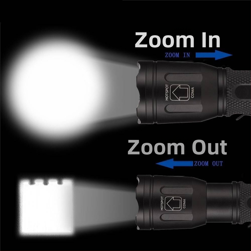 X32 Strong Light Battery 4 v 1 Multifunkčné Zoom RGBW Červená, zelená, modrá a biela Štvorfarebná zaostrovacia baterka