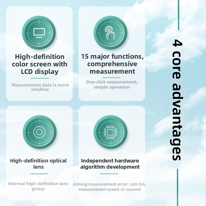 Vanjski ručni laserski daljinomjer, teleskop visoke preciznosti, elektroničko ravnalo, instrument za mjerenje udaljenosti u golfu 1000 m