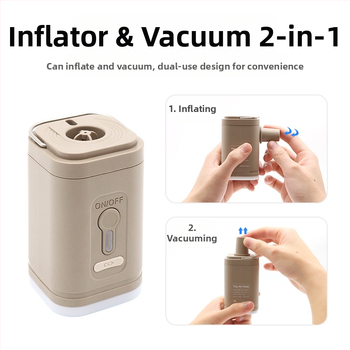 Νέα εξωτερική αντλία αέρα για κάμπινγκ, βολική, συμπαγής και υψηλής ισχύος αντλία αέρα, φωτισμός κάμπινγκ με πολλαπλές λειτουργίες αντλίας αέρα