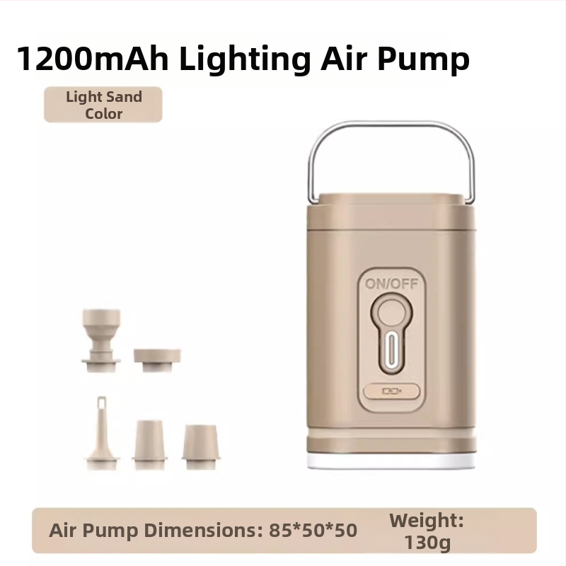 Új kültéri kemping légpumpa, kényelmes, kompakt és nagy teljesítményű légpumpa, kempingvilágítással ellátott többfunkciós légpumpa hordó