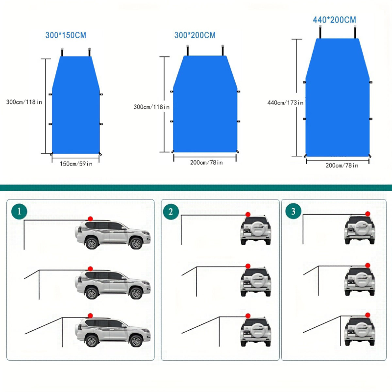 Auto auto varikatus külgmine pergola välistingimustes kasutatav telk külgtelk auto tagumine telk maasturi auto külgmine varikatus