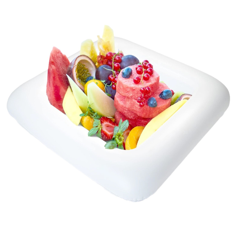 Karšto išpardavimo pripučiamas ledo baro salotų maisto ir gėrimų padėklas vaisių lėkštei vasaros vakarėliui ir stovyklavimui