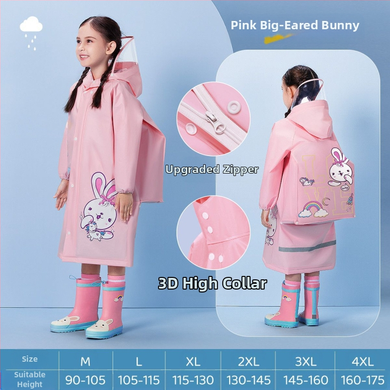 Παιδικό αδιάβροχο για μωρά, νηπιαγωγείο, μαθητής δημοτικού σχολείου, πόντσο με κάθισμα σχολικής τσάντας, αγόρια, κορίτσια, αδιάβροχο, χονδρική πώληση