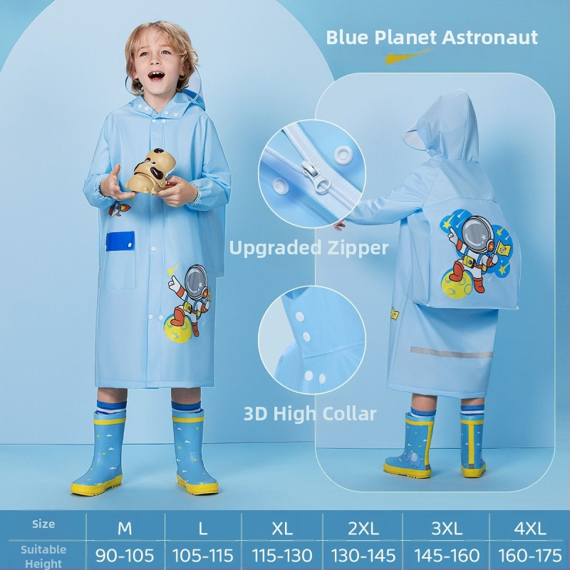 Παιδικό αδιάβροχο για μωρά, νηπιαγωγείο, μαθητής δημοτικού σχολείου, πόντσο με κάθισμα σχολικής τσάντας, αγόρια, κορίτσια, αδιάβροχο, χονδρική πώληση