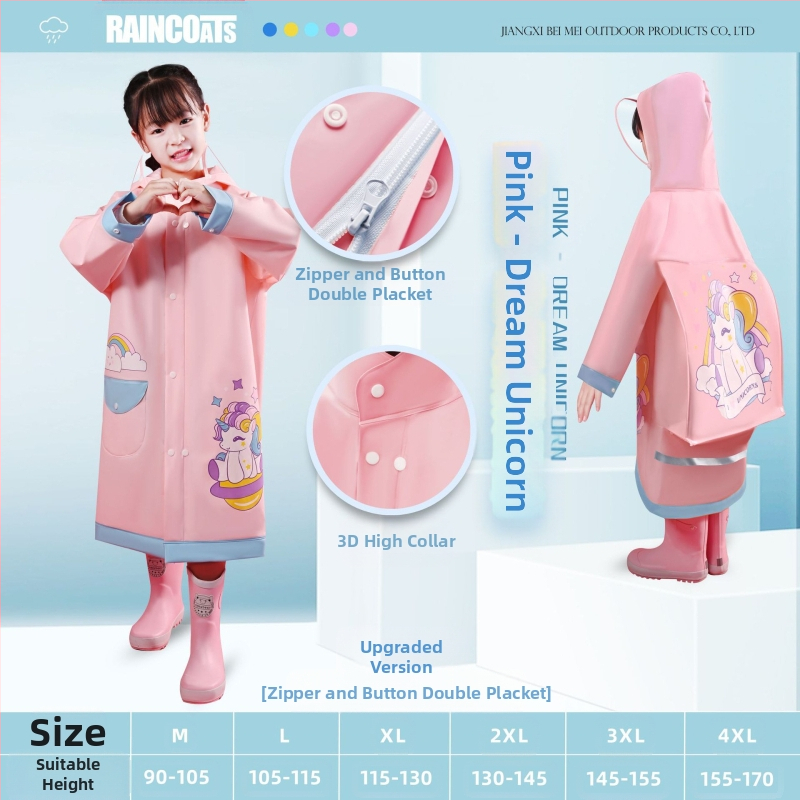 Παιδικό αδιάβροχο για μωρά, νηπιαγωγείο, μαθητής δημοτικού σχολείου, πόντσο με κάθισμα σχολικής τσάντας, αγόρια, κορίτσια, αδιάβροχο, χονδρική πώληση