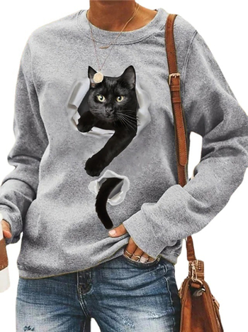 2024 независима станция за външна търговия Европа и Съединените щати Коледа трансграничен нов пуловер с дълъг ръкав с кръгло деколте, ежедневен пуловер с щампа и полар