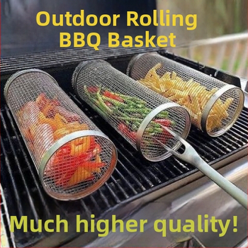 Amazoni rullgrilli puurivarustuse grillikorv täiustatud välistingimustes kasutatav grill roostevabast terasest grillitünn grillimisriistad