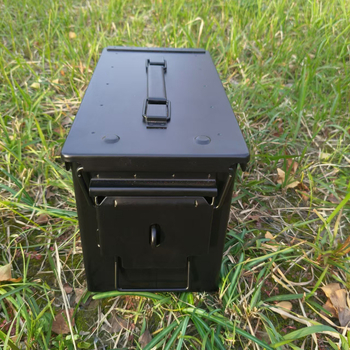 Metalinė kulkų dėžutė, geležinės įrangos įrankių laikymo dėžė, daugiafunkcinė apsauginė nešiojama sandari įrankių laikymo dėžė