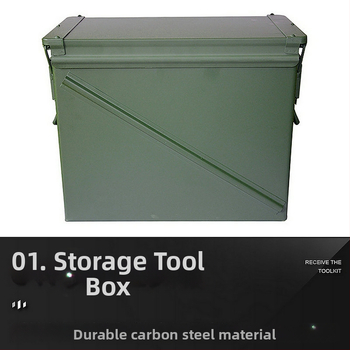 Metalinė kulkų dėžutė, geležinės įrangos įrankių laikymo dėžė, daugiafunkcinė apsauginė nešiojama sandari įrankių laikymo dėžė