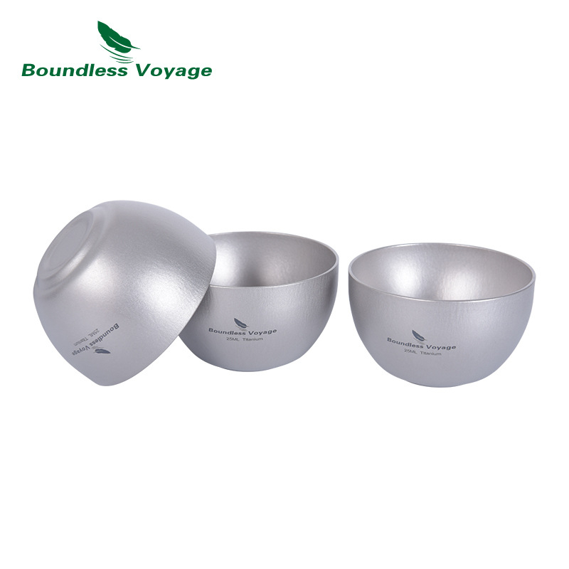 „Biwei“ gryno titano dvigubo sluoksnio arbatos puodelis, itin lengvas, nešiojamas kung fu arbatos rinkinys, mini puodelis, apsaugantis nuo nudegimų ir šilumos izoliacija, 25 ml