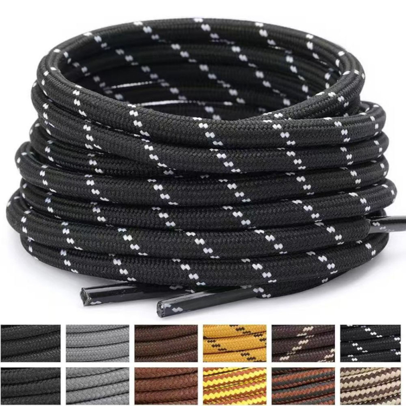 Șireturi rotunde pentru talie, în stoc, curea rotundă de 4,5 mm, pentru sporturi în aer liber, țesute, curea rotundă pentru pulover, pălărie, frânghie pentru pantaloni