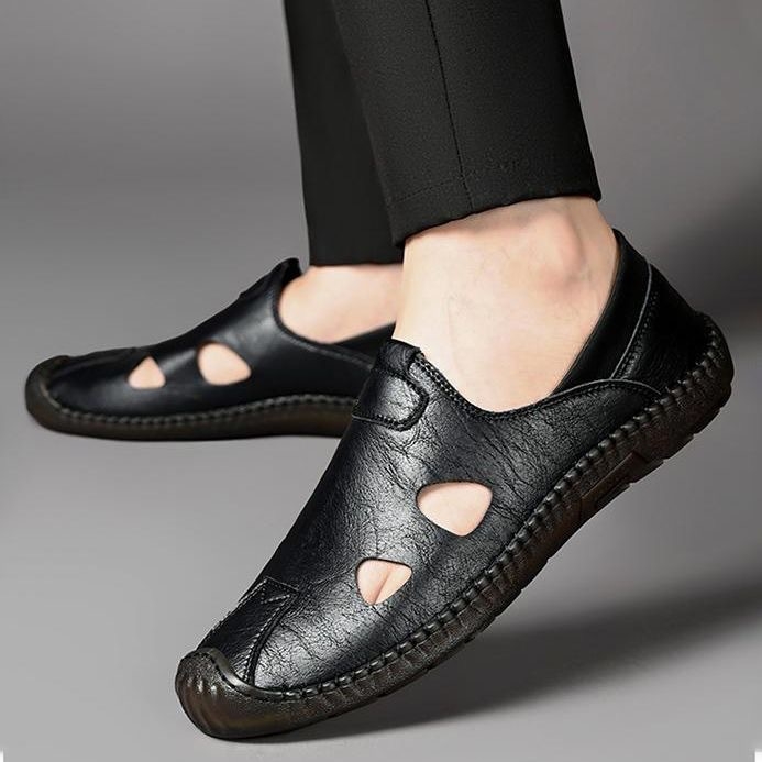 Pantofi de vară pentru bărbați, pantofi sport cu talpă de vită, pantofi de conducere antiderapanți, pantofi casual din piele respirabili, pantofi de conducere pentru bărbați, 2025