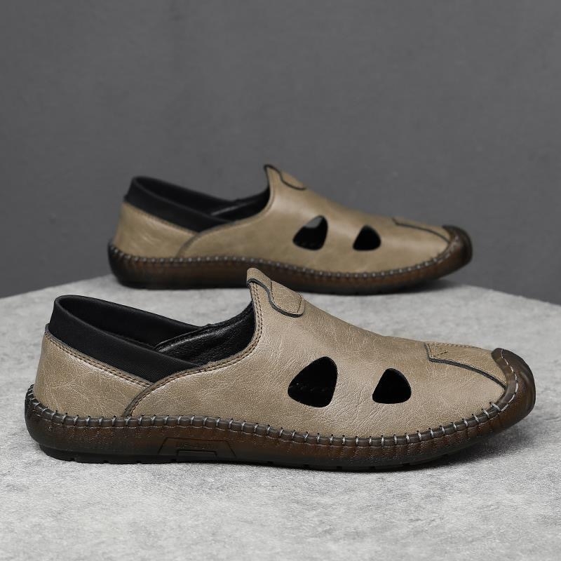 Pantofi de vară pentru bărbați, pantofi sport cu talpă de vită, pantofi de conducere antiderapanți, pantofi casual din piele respirabili, pantofi de conducere pentru bărbați, 2025