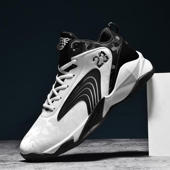 Tikri koviniai krepšinio bateliai vyrams ir moterims, vidutinio ir didelio dydžio vaikams, kvėpuojantys, smūgius amortizuojantys krepšinio bateliai, vaikiški odiniai, keturių sezonų sportiniai neslystantys sportbačiai