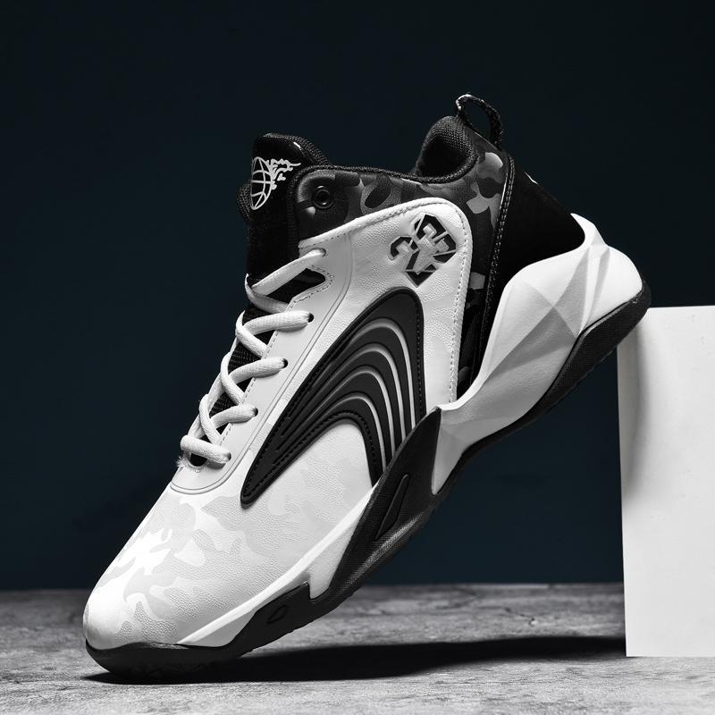 Tikri koviniai krepšinio bateliai vyrams ir moterims, vidutinio ir didelio dydžio vaikams, kvėpuojantys, smūgius amortizuojantys krepšinio bateliai, vaikiški odiniai, keturių sezonų sportiniai neslystantys sportbačiai