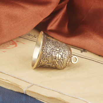 Vintage ορειχάλκινο μοτίβο δράκου καμπάνα μπρελόκ εθνική μόδα χάλκινο καμπάνα δράκος καμπάνα προσωπικότητα κρεμαστό κόσμημα χειροτεχνία wenwan χονδρικής