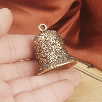 Vintage ορειχάλκινο μοτίβο δράκου καμπάνα μπρελόκ εθνική μόδα χάλκινο καμπάνα δράκος καμπάνα προσωπικότητα κρεμαστό κόσμημα χειροτεχνία wenwan χονδρικής