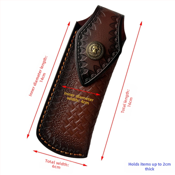 Gamintojo didmeninė prekyba dviejų sluoksnių karvės odos apvalkalu sulankstomu peilio apvalkalu lauko peilio apvalkalu daugiafunkcis peilių laikymo krepšys