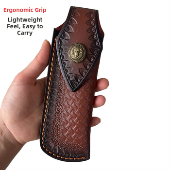 Gamintojo didmeninė prekyba dviejų sluoksnių karvės odos apvalkalu sulankstomu peilio apvalkalu lauko peilio apvalkalu daugiafunkcis peilių laikymo krepšys