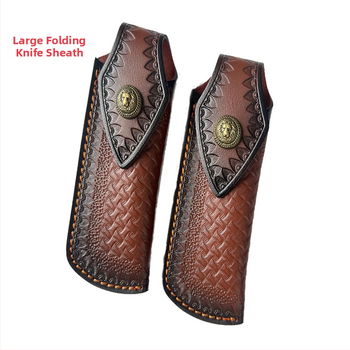Gamintojo didmeninė prekyba dviejų sluoksnių karvės odos apvalkalu sulankstomu peilio apvalkalu lauko peilio apvalkalu daugiafunkcis peilių laikymo krepšys