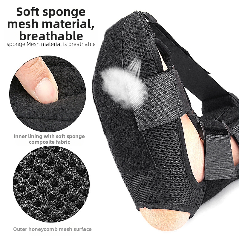 Фиксиран протектор за глезен с плантарна фасция, сегментирана регулируема опора, ортеза за поддържане на краката