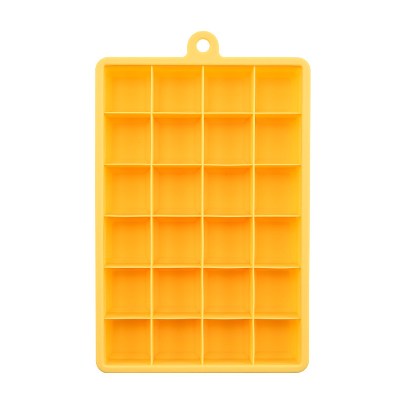 Kryžminis kvadratinis silikoninis ledo kubelis, 24 grotelių buitinių ledų formelė, maistinė, kūrybinga „pasidaryk pats“ ledo gaminimo mašina, ledo kubelio formelė