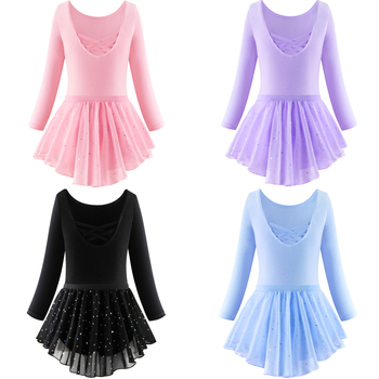Детски танцови дрехи 2024, балетна рокля за момичета с пайети, дрехи за упражнения с дълъг ръкав за момичета, детски дрехи за китайски изпити