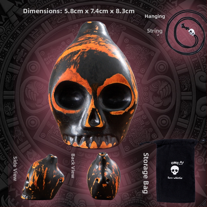 Okariini dekompressioonimänguasi, kummituskõne, vile, halloween, asteekide surmavile, deemon, õuduskare, flööt, meelelahutus