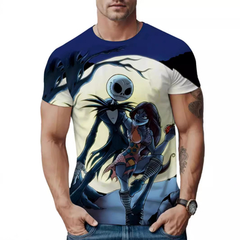 Νέο καλοκαιρινό μπλουζάκι εξαγωγής με καυτές πωλήσεις του 2024, 3D ψηφιακή εκτύπωση, ανδρικό μπλουζάκι με κοντό μανίκι και σχέδιο Mona Lisa