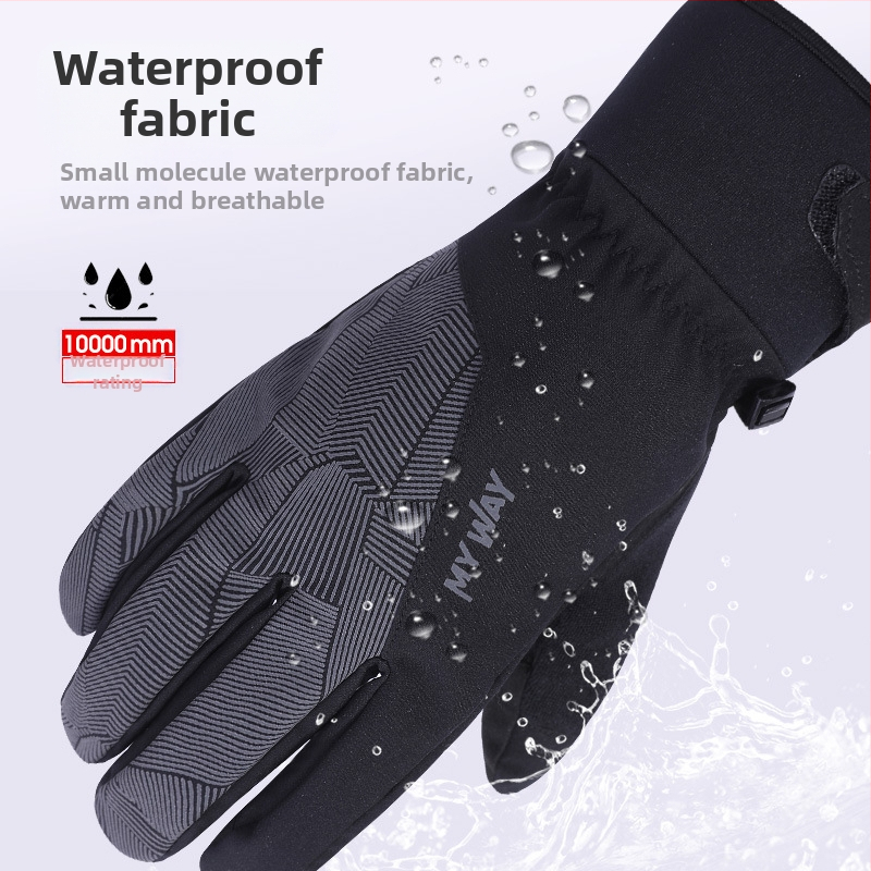 Rudens un ziemas jāšanas silti cimdi neslīdoši skārienekrāni ūdensnecaurlaidīgi āra alpīnisma slēpošanas riteņbraukšanas alpīnisma vēja necaurlaidīgi samta