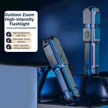 Διασυνοριακός δημοφιλής φακός ζουμ με ισχυρό φως, επαναφορτιζόμενος για το σπίτι, εξωτερικός χώρος, φορητός, ανθεκτικός, μεγάλης εμβέλειας, εξαιρετικά φωτεινός φακός LED