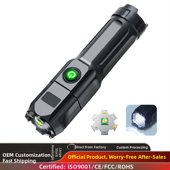 Διασυνοριακός δημοφιλής φακός ζουμ με ισχυρό φως, επαναφορτιζόμενος για το σπίτι, εξωτερικός χώρος, φορητός, ανθεκτικός, μεγάλης εμβέλειας, εξαιρετικά φωτεινός φακός LED