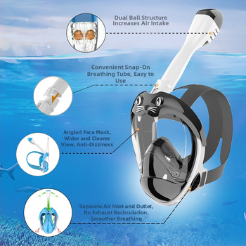 Amazon Εξωτερική Παιδική Υποβρύχια Αναπνευστική Συσκευή Παραθαλάσσιας Κολύμβησης Μάσκα Καταδύσεων με Αναπνευστήρα Εργοστάσιο Χονδρικής