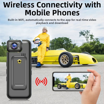 M114Kwifi Rendészeti Felvevő Videófelvétel DV Flap Pocket Nadrág Kis Kamera Hátsó Csipesszel Éjjellátó Alkalmazás Kamera