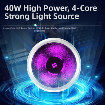 UV juodas veidrodinis violetinis šviesa identifikuoja tabaką ir alkoholį 365 nm spinduliu pagal „Jade Jade“ fluorescencijos aptikimą, stiprią ultravioletinę žibintuvėlį