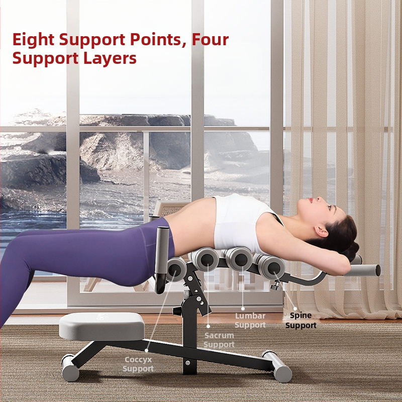 Устройство за успокояване на лумбални прешлени, корекция на гръбначния стълб, разтягане на талията, горна част на талията, тренировка за талия, артефакт, йога, пилатес, оборудване за домашни упражнения