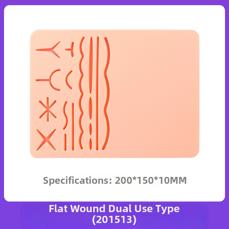 Mitme haava õmblusmoodul silikoonist harjutus silikoonist naha kirurgi harjutus mudel tasapinnaline haav kaheotstarbeline tüüp