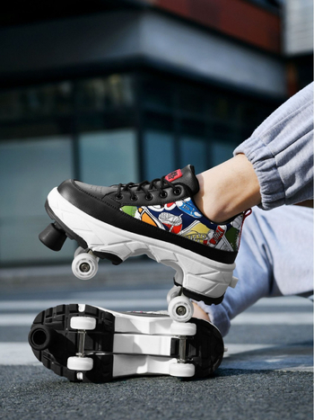 Νέα παπούτσια heloo, τετράτροχα παπούτσια πατινάζ για αγόρια και παιδικά παπούτσια με ρόδες για κορίτσια.