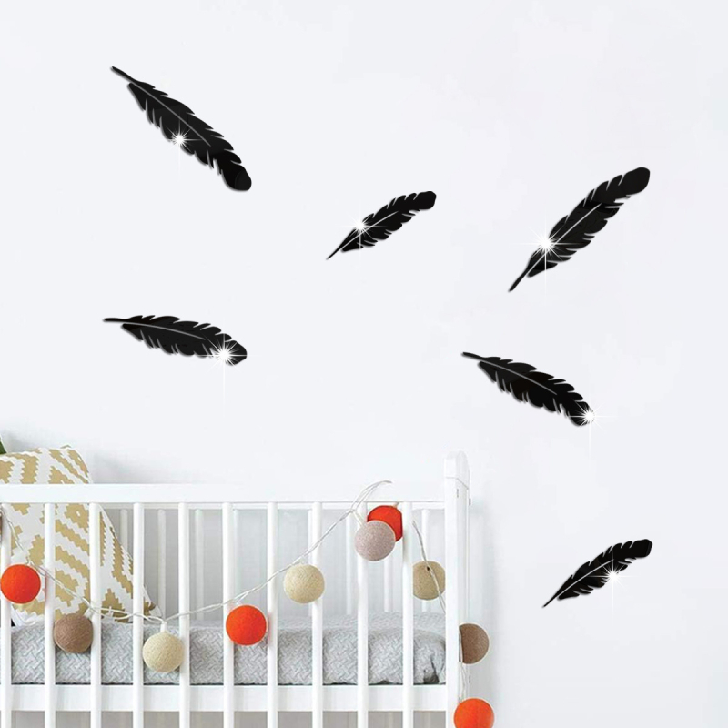 XN209 Külkereskedelmi Amazon Toll Tükör Háromdimenziós Falmatricák Akril Öntapadós Dekoratív Hálószobai Falmatricák