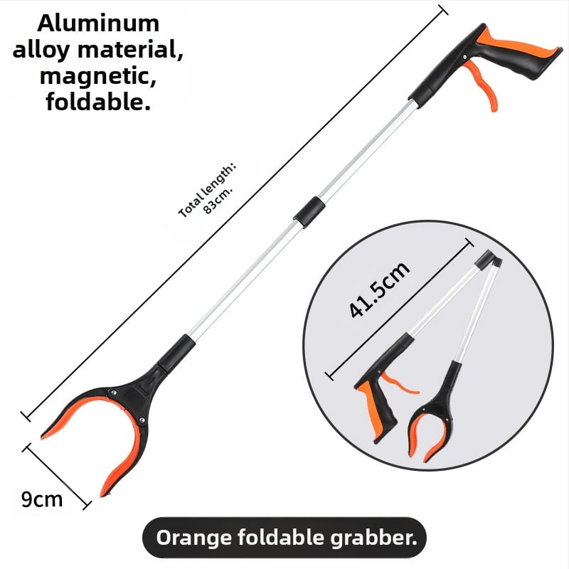 Tarpvalstybinis sulankstomas šiukšlių spaustukas, sutirštintas aliuminio lydinio šiukšlių surinkimo sanitarijos spaustukas, surinkimo spaustukas nėščioms moterims, nesilenkite virš rinktuvo