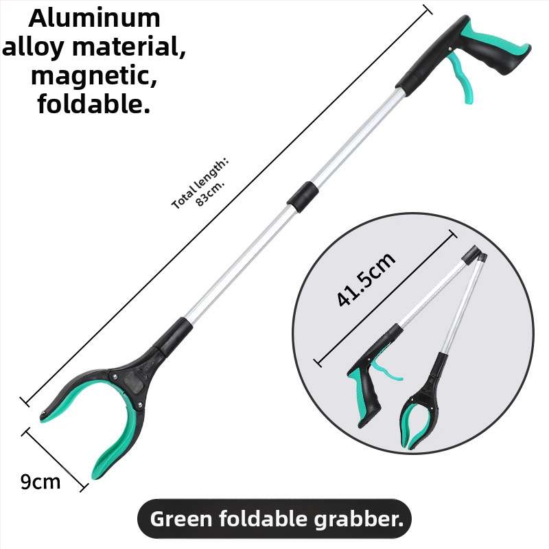 Tarpvalstybinis sulankstomas šiukšlių spaustukas, sutirštintas aliuminio lydinio šiukšlių surinkimo sanitarijos spaustukas, surinkimo spaustukas nėščioms moterims, nesilenkite virš rinktuvo