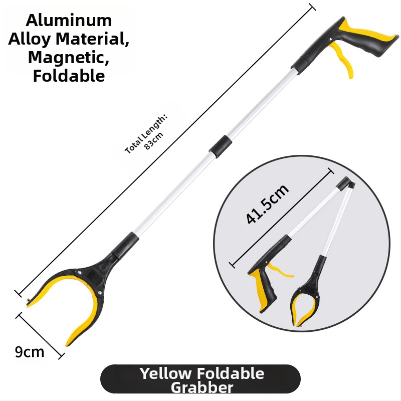 Tarpvalstybinis sulankstomas šiukšlių spaustukas, sutirštintas aliuminio lydinio šiukšlių surinkimo sanitarijos spaustukas, surinkimo spaustukas nėščioms moterims, nesilenkite virš rinktuvo