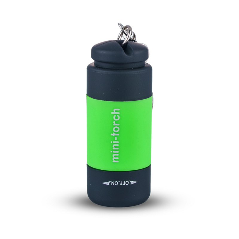 Kreatív mini világító elemes zseblámpa modell zseblámpa kulcstartó