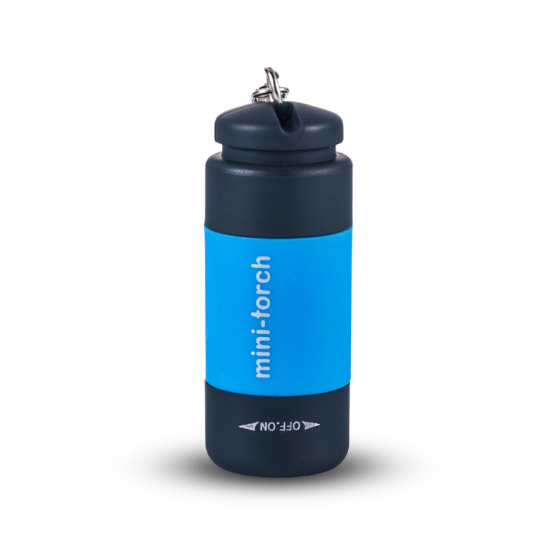 Kreatív mini világító elemes zseblámpa modell zseblámpa kulcstartó